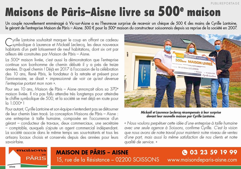 Maison de Paris Aisne 500